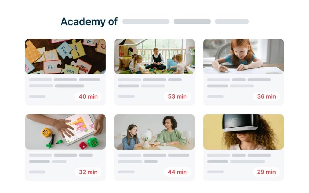 Academia-con-vídeos-largos