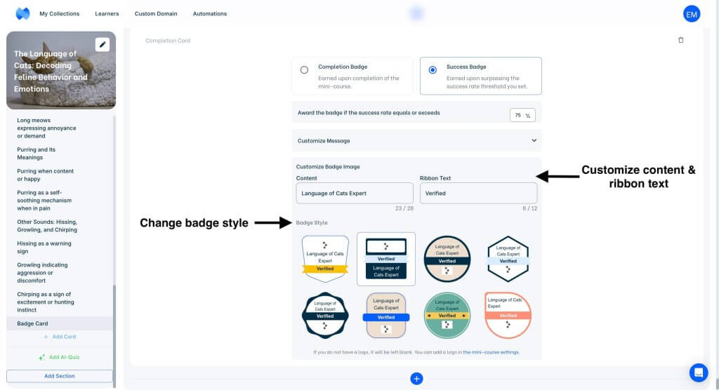 creador de insignias en línea