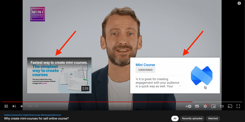 Tarjetas en YouTube para interactuar