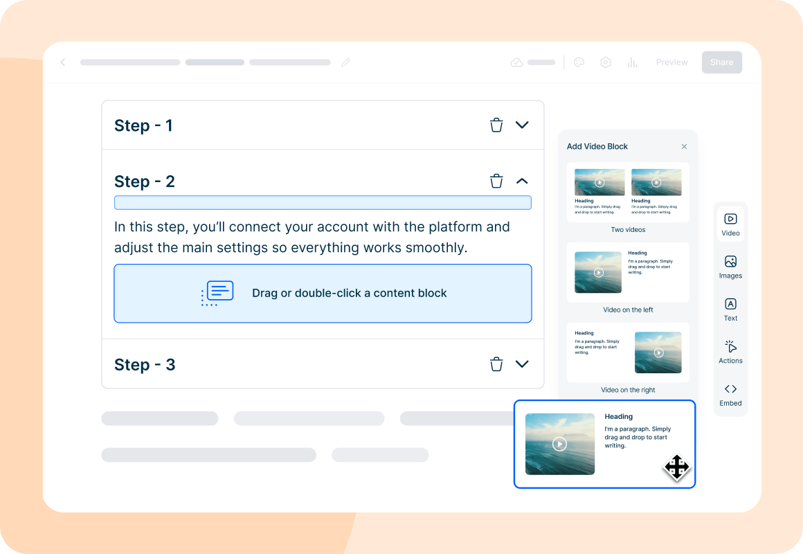 Easy-to-use course builder interface for automotive training content creation