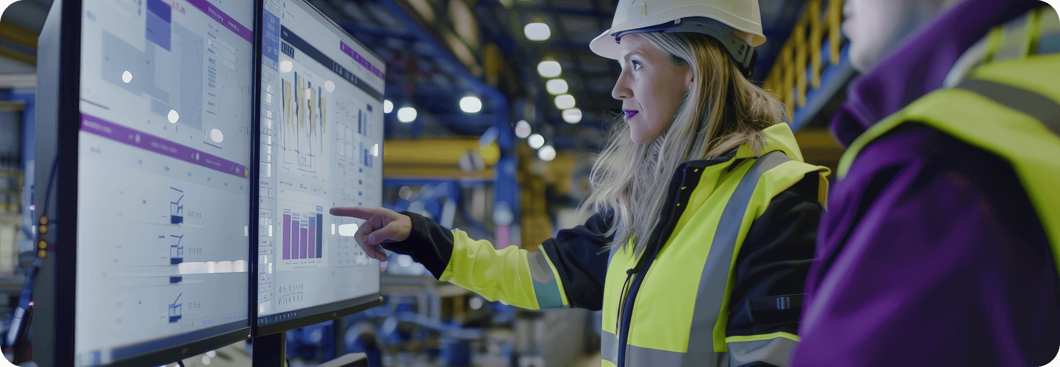 Manufacturing facility with workers following OSHA safety and compliance protocols