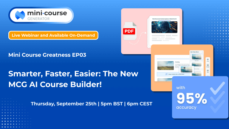 Webinar Smarter, Faster, Easier The New MCG AI Course Builder